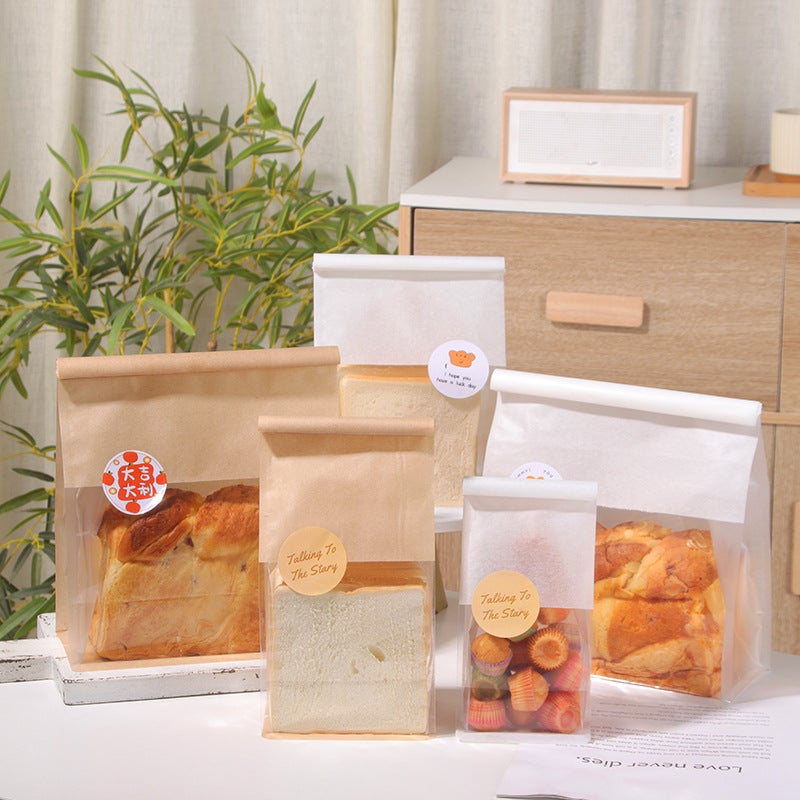 Toast Bread Packing Bag Slice Toast Sweet Potato Horn Bag Biscuit Packing Bag Baking Wire Self-Sealing Bread Bag - Image 5